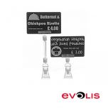 Edikio Prijskaarthouder 40 mm hoog, glas helder met klem, pk a 25 st