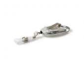 Ultragrip jojo transparant 32mm met karabijnhaak en klem aan achterzijde, pk a 50 st