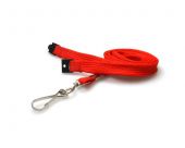 Ultraclip keycord rood 10mm m. breekbeveiliging en metalen haak, pk a 100 stuks