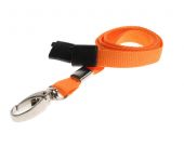 Ultraclip keycord 10mm oranje m. breekbeveiliging en luxe metalen haak, pk a 100 stuks