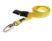 Ultraclip keycord 10mm geel m. breekbeveiliging en luxe metalen haak, pk a 100 st.