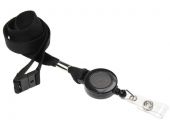 Ultraclip Eco Friendly  keycord zwart 15 mm m. breekbeveiliging en jojo, pk a 50 st