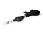 Ultraclip keycord zwart 16mm m. breekbeveiliging en jojo, pk a 100 st