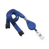 Ultraclip Badge keycord met jojo 16mm royal blue m. breekbeveiliging, pk. a 25 stuks