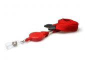 Ultraclip keycord rood 16mm m. breekbeveiliging en jojo, pk a 50 st