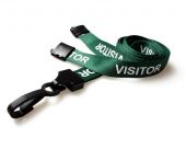 Ultraclip keycord 16mm groen visitor m. breekbeveiliging en plastic haak, pk a 100 st