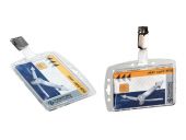 Durable badgehouder horizontaal /veriticaal draagbaar met badgeclip, pk a 25 st.