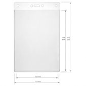 Ultraholder vinyl badgehouder,115 x 175  mm (A6), pk a 100 st