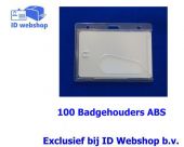 Ultraholder gesloten badgehouder (ABS)  met duimgat